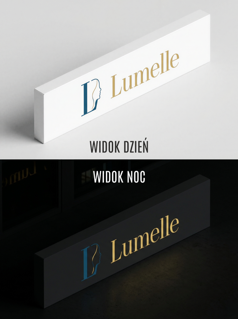 Kaseton DIBOND - świeci tylko grafika