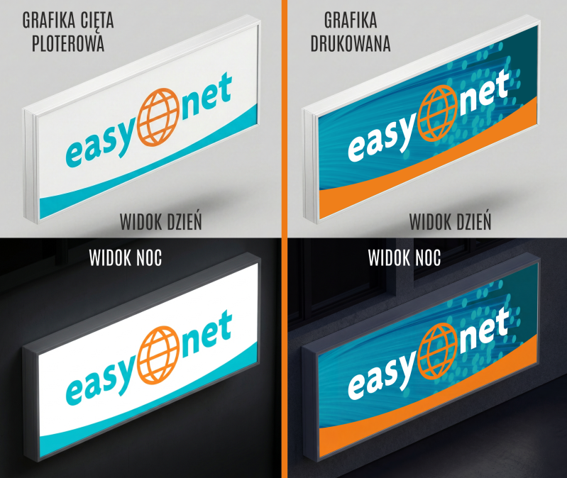 Kaseton PCV + plexi - świeci cały front